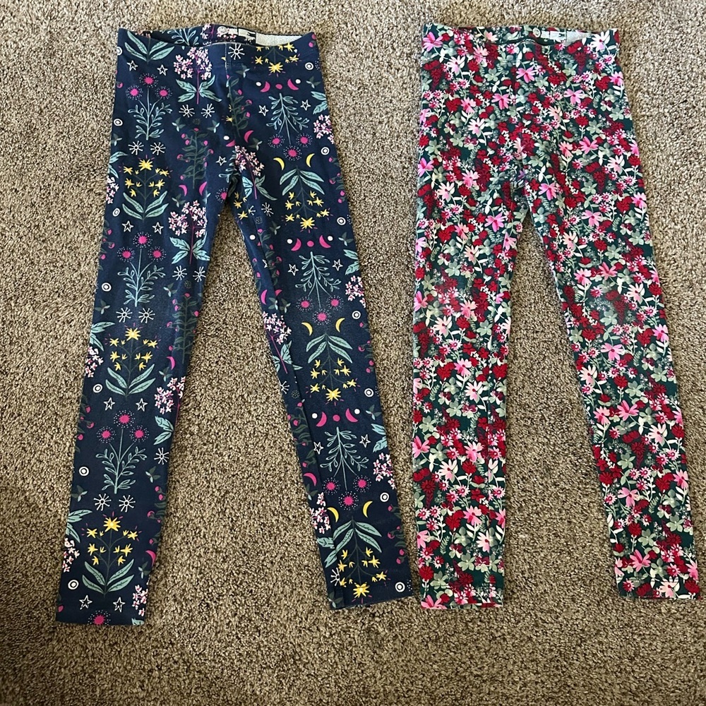 Assorted Kids Leggings - Pink, Black, Gray, Floral & Snowflake Patterns - Picture 8 of 15